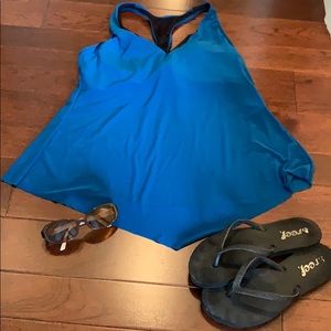 Blue tankini top